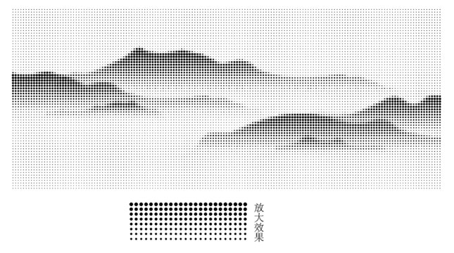 圓點(diǎn)山水鏤空
