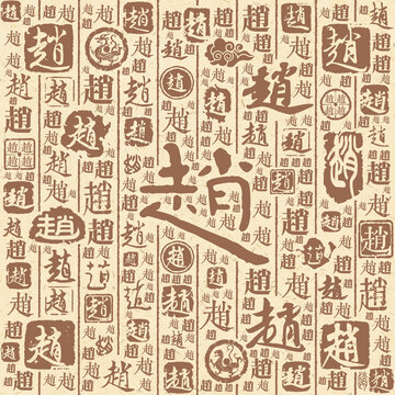趙字書法文字背景底紋