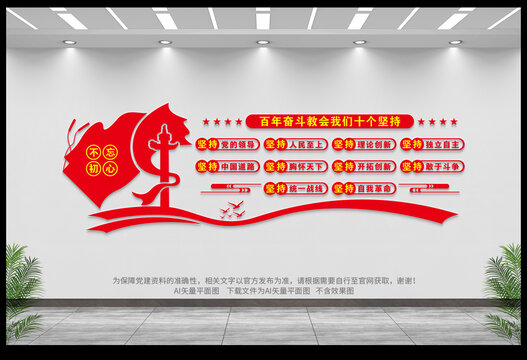 十個(gè)堅(jiān)持形象墻