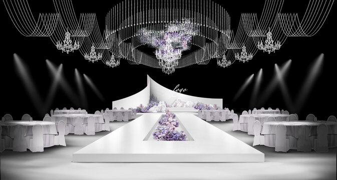 白紫婚礼厅内