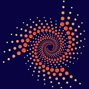 波紋漩渦背景插畫