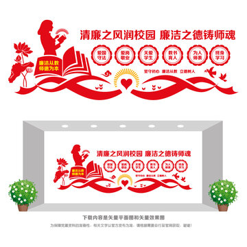 學(xué)校廉潔文化墻