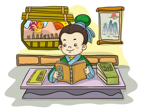 少年早起讀書
