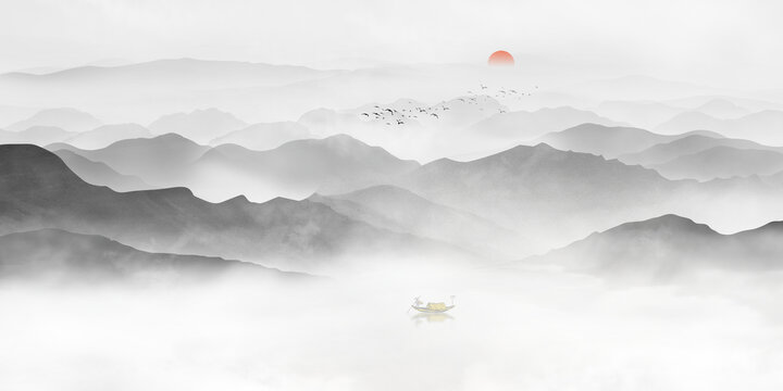 新中式山水畫