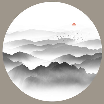水墨山水畫