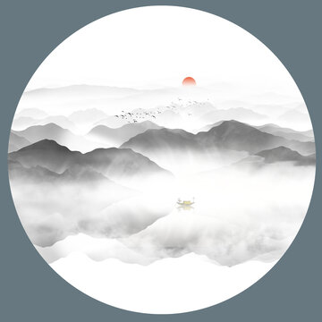 新中式水墨山水