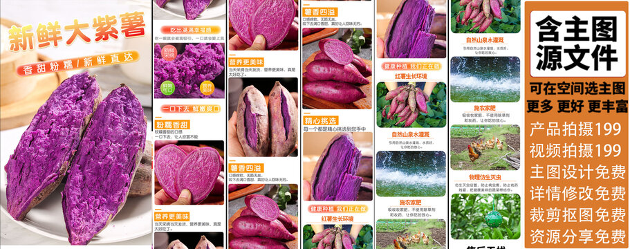 新鲜大紫薯详情页