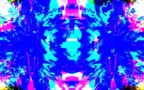 藍色幾何地毯