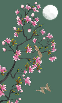 粉色玉蘭花