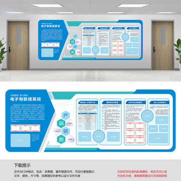 物聯(lián)網(wǎng)專業(yè)電子物聯(lián)精英班展板