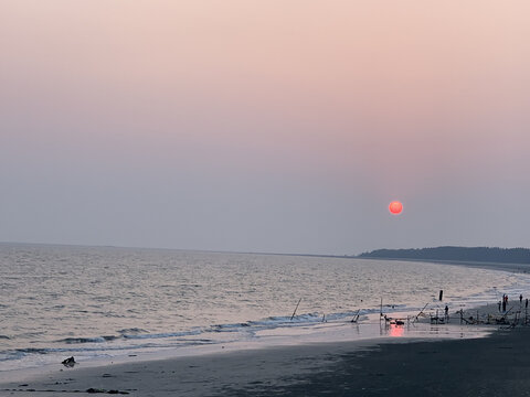 海边日落