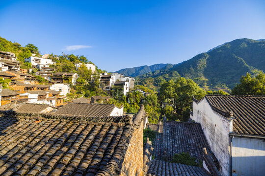 江西婺源篁岭景区航拍风光