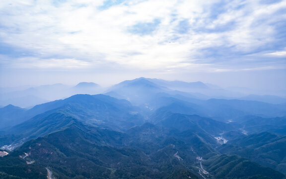 中国南方山脉航拍景观