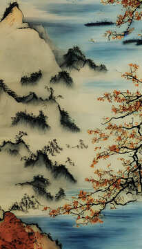 中國(guó)風(fēng)山水風(fēng)光裝飾畫(huà)