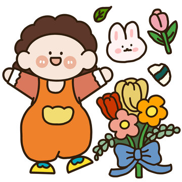 花農(nóng)小豆包手帳貼紙