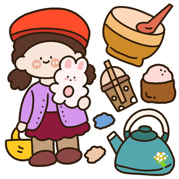 居家手帳貼紙小豆包