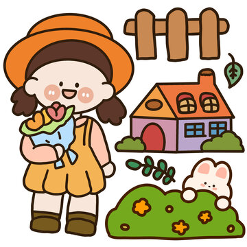 小豆包的花園日記手帳貼紙