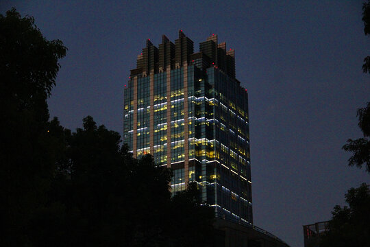 上海高楼大厦夜景