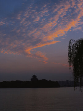 金鸡湖夕阳