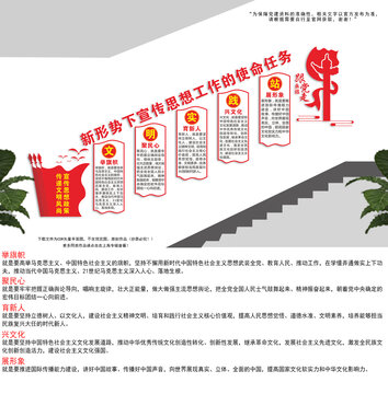 新時代文明實踐樓梯文化墻