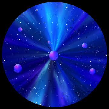 圓形星空星球