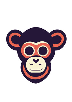 设计元素猴头T恤卡通