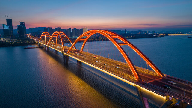 长沙福元路大桥夜景