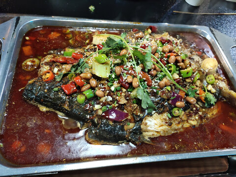 麻辣味巴沙烤魚