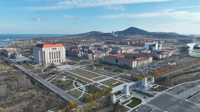 航拍山东大学青岛校区