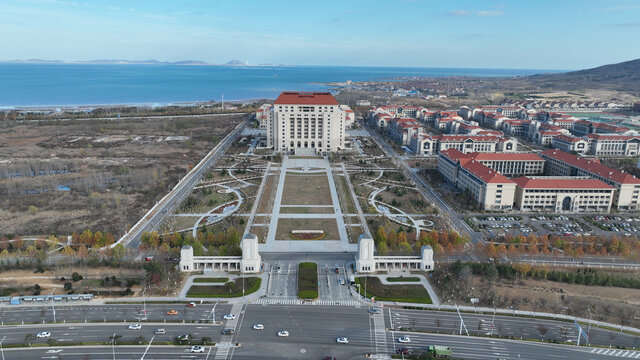 航拍山东大学青岛校区