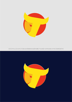 牛頭Tlogo商標(biāo)字體