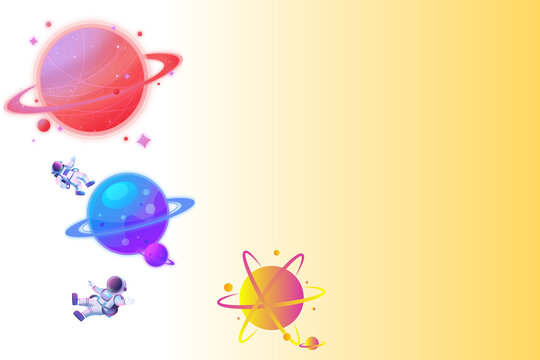 太空宇航員星球宇宙背景圖