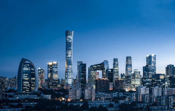 北京城市风光建筑夜景