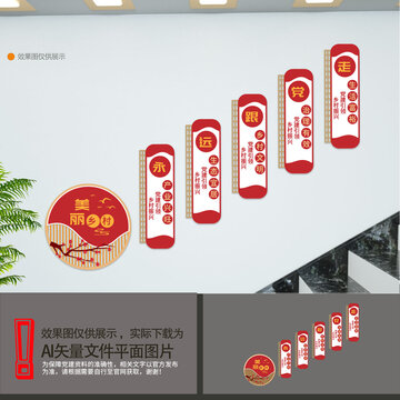 黨建引領(lǐng)鄉(xiāng)村振興樓梯