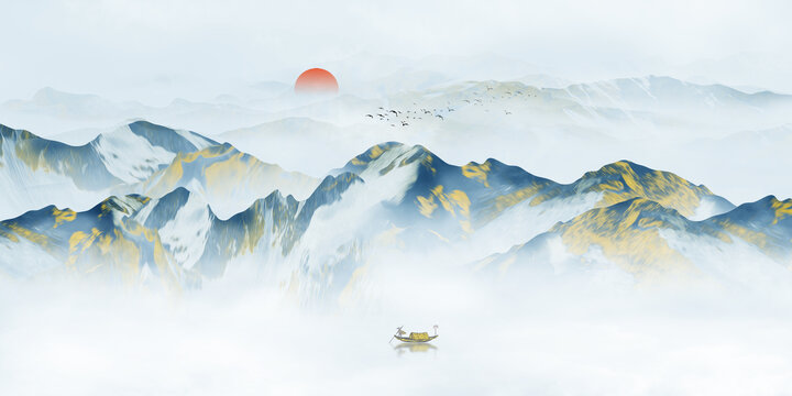 輕奢山水畫