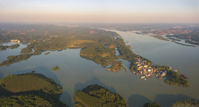 平路运河平塘江口晨