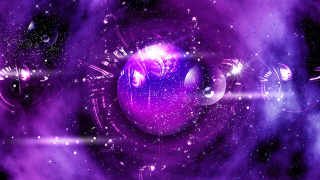 紫紅色星空