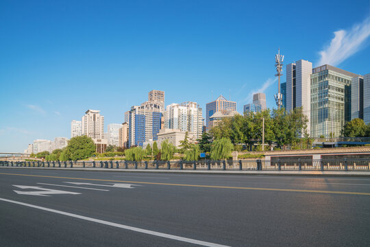 中国北京城市建筑和高速公路