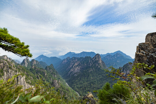 安徽黄山风景区自然风光