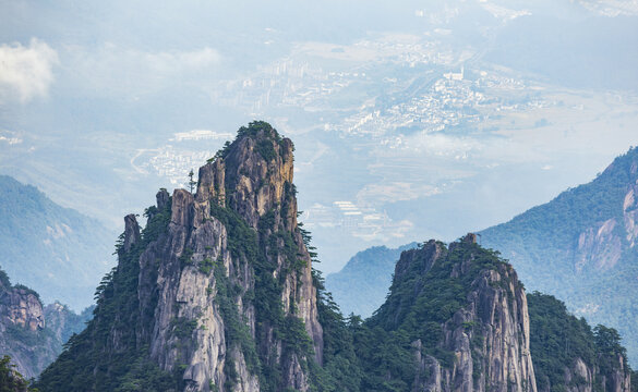 安徽黄山风景区自然风光