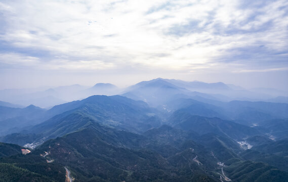 中国南方山脉航拍景观