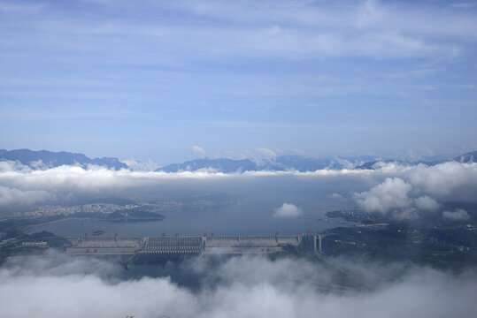 三峡大坝全景图三峡水利枢扭