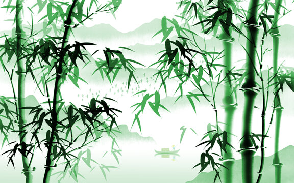 翠竹圖