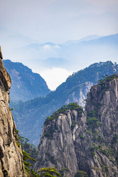 安徽黄山风景区自然风光