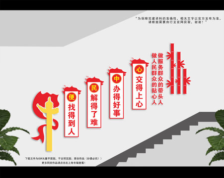 為民便民安民樓梯間文化墻