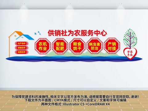 供銷社為農(nóng)服務(wù)中心文化墻