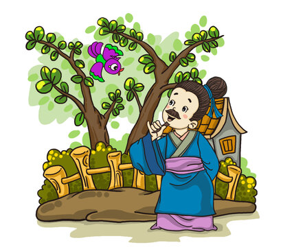 古代人物賞花