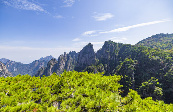 安徽黄山风景区自然风光