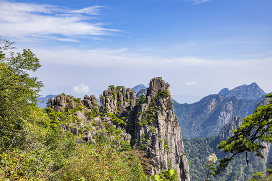 安徽黄山风景区自然风光