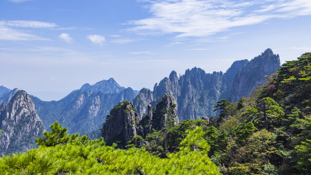 安徽黄山风景区自然风光